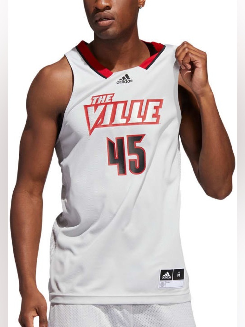 ADIDAS LOUISVILLE THE VILLE CARDINALS GREY SWINGMAN JERSEY